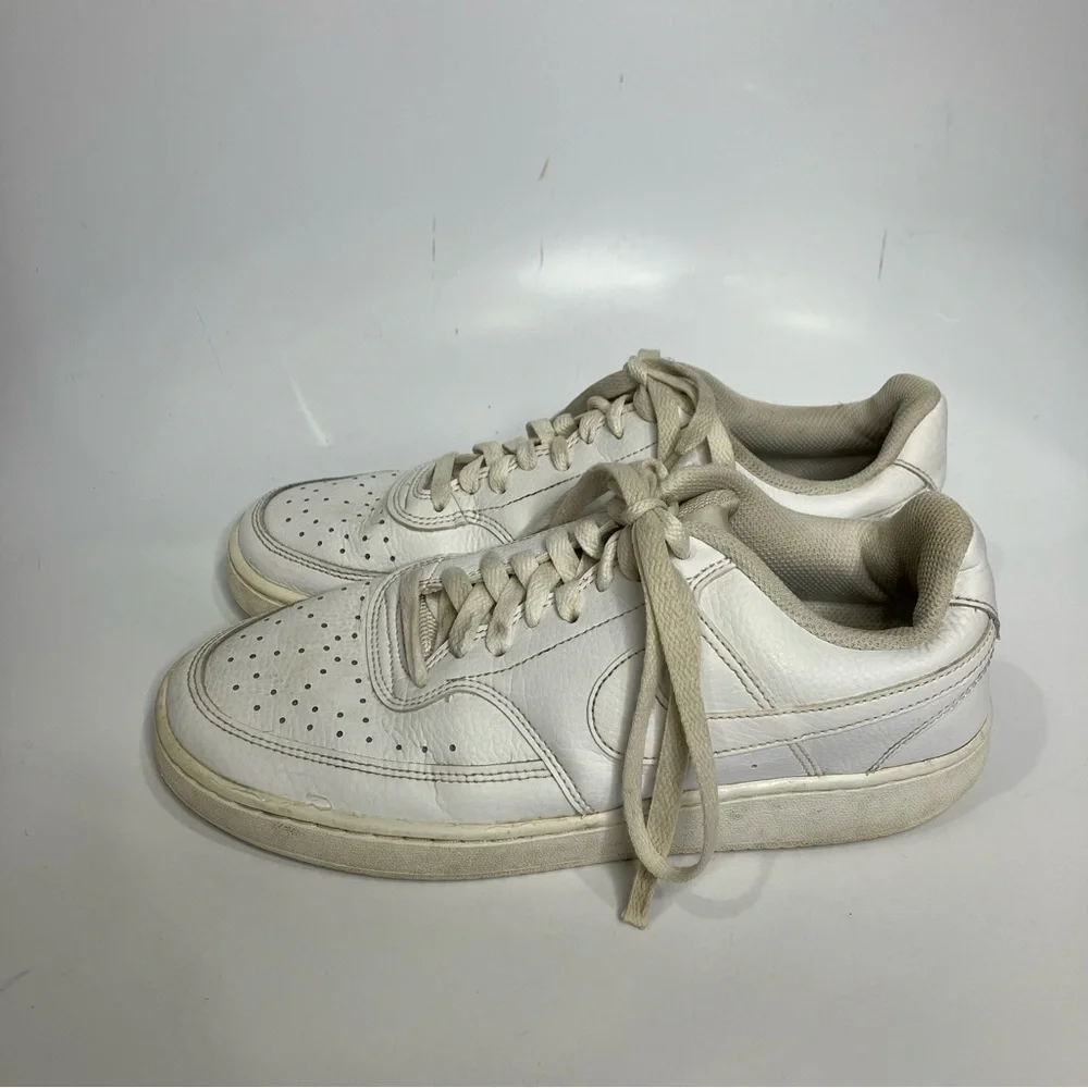 Nike all white court vision sneakers size‎ 9